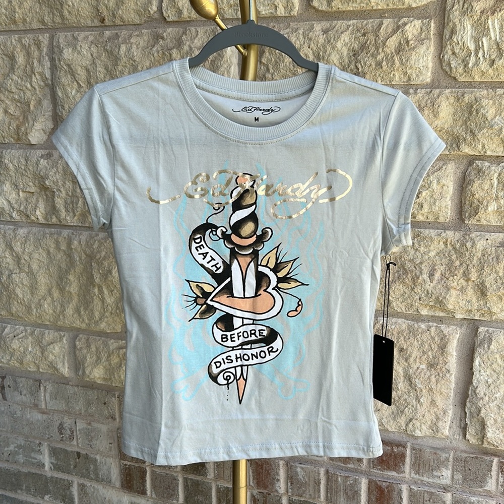 NWT Ed Hardy Graphic Tee Juniors (Size: M)